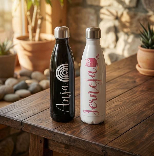 Personalizirana steklenica črna in bela